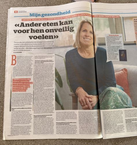 Dietiste Vicky De Beule over moeilijk eetgedrag bij tieners Moeilijk eetgedrag bij tieners in Het Laatste Nieuws