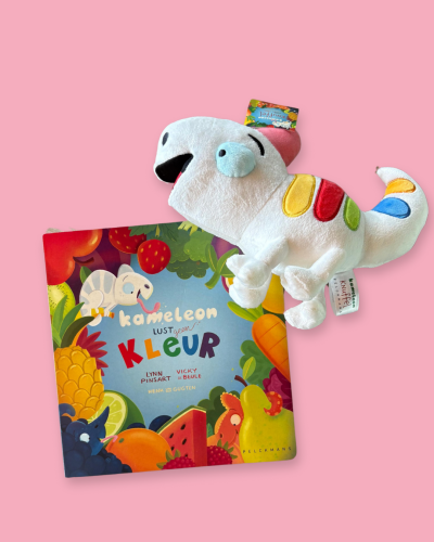 "Kameleon lust (geen) kleur": het prentenboek + knuffel